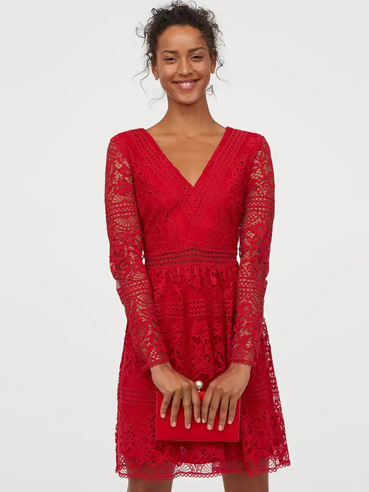 chinese dress ladies ANDROMEDA RED MINI DRESS