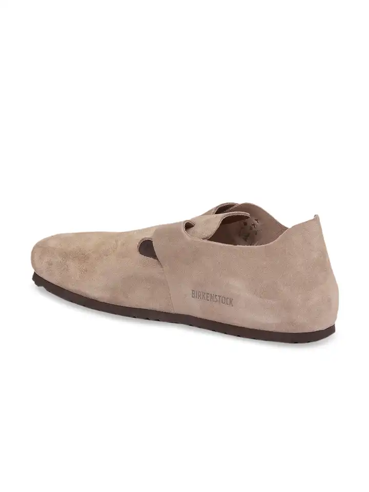 Buy Birkenstock London Taupe Regular Width Suede Leather Low Shoes