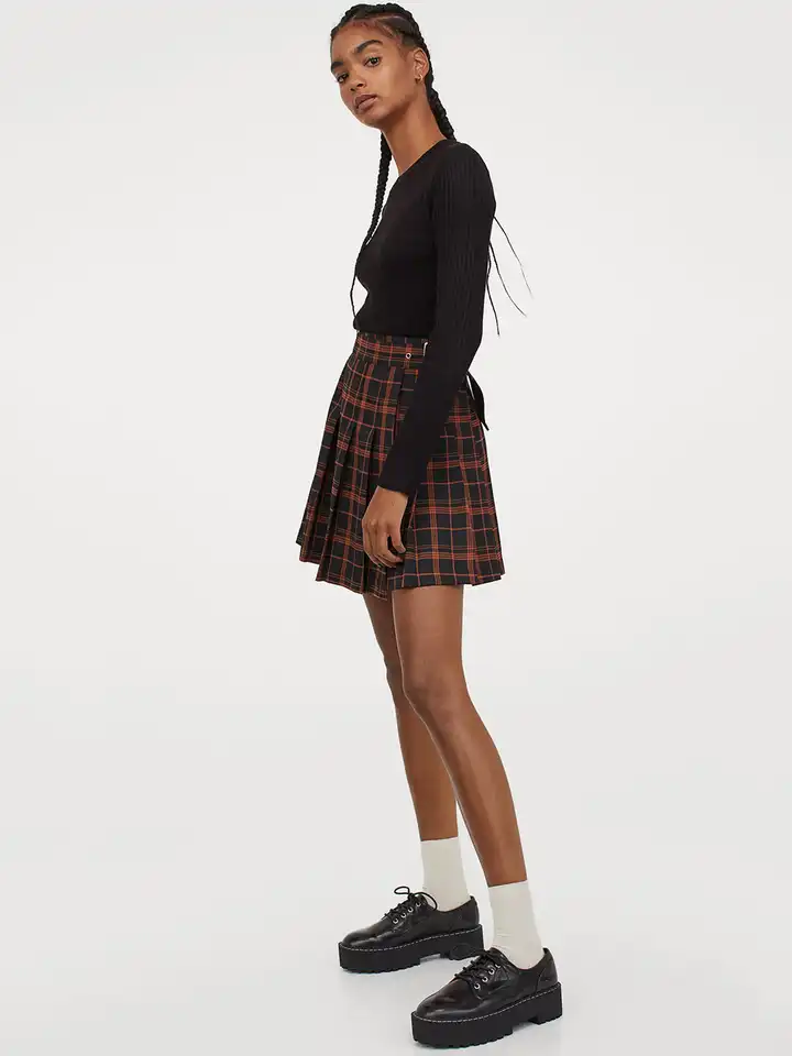 レディースウェア RUFFLOG WOMEN RW CHECK PLEATS SKIRT M RW check