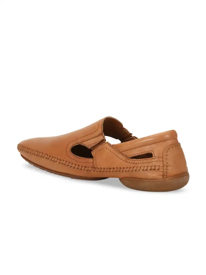 NWOT Hush Puppies Mens Tan Leather Sandals Size 11 HUSH PUPPIES MENS LEATHER SANDALS SLIPPERS BROWN SHOES SIZE  main image 2