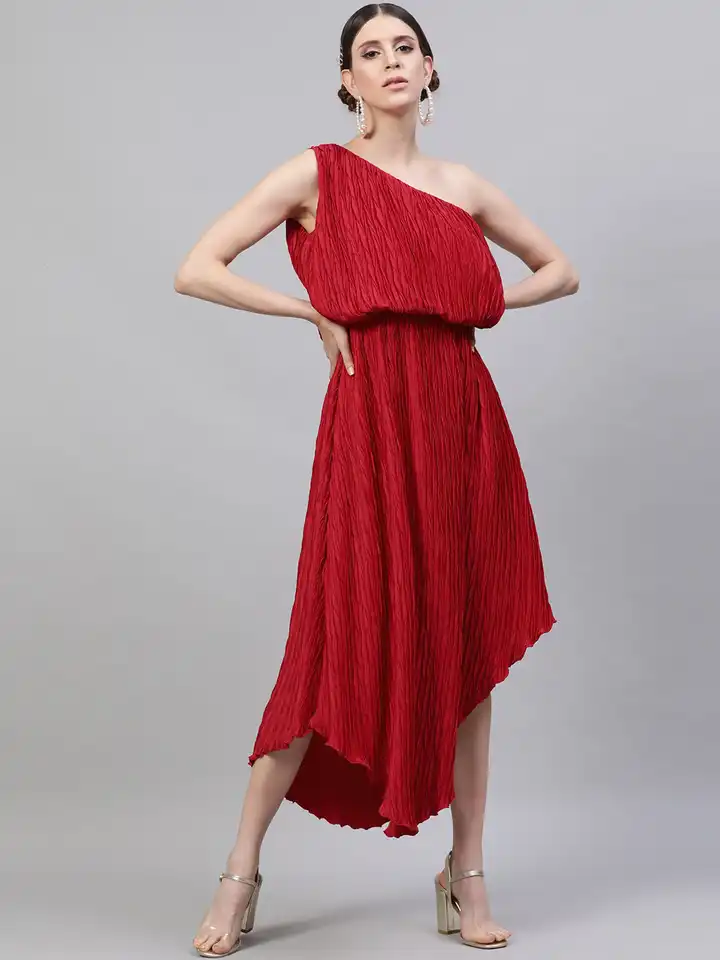 strapless open back dress One Shoulder Midi Dress by ISSY – Style Room au main image 0