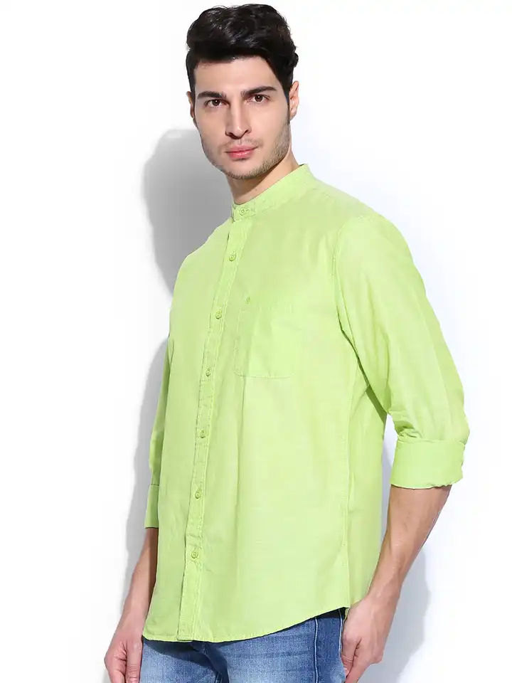 Buy IZOD Men Lime Green Slim Fit Casual Shirt - Shirts for Men 643067 |  Myntra