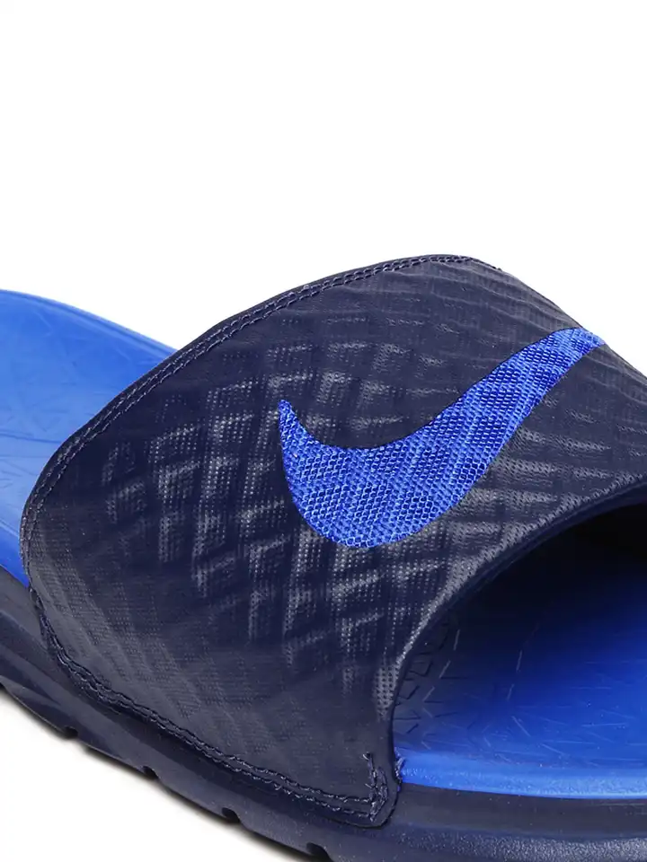 nike blue benassi slides