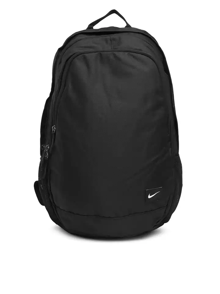 plain black nike backpack
