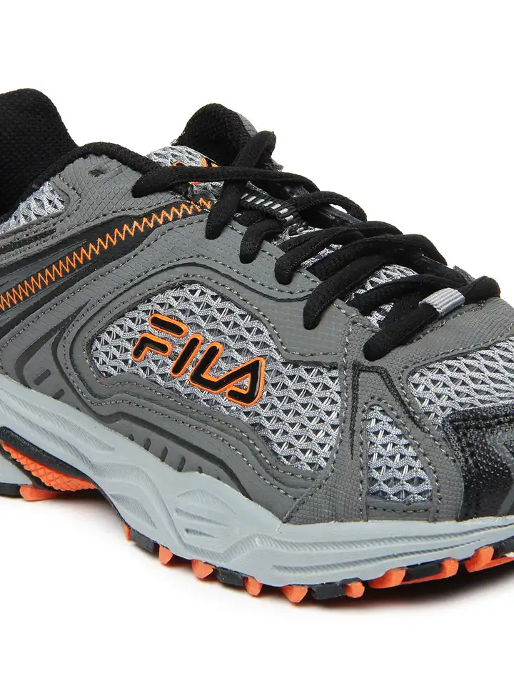 fila grey and orange shoes