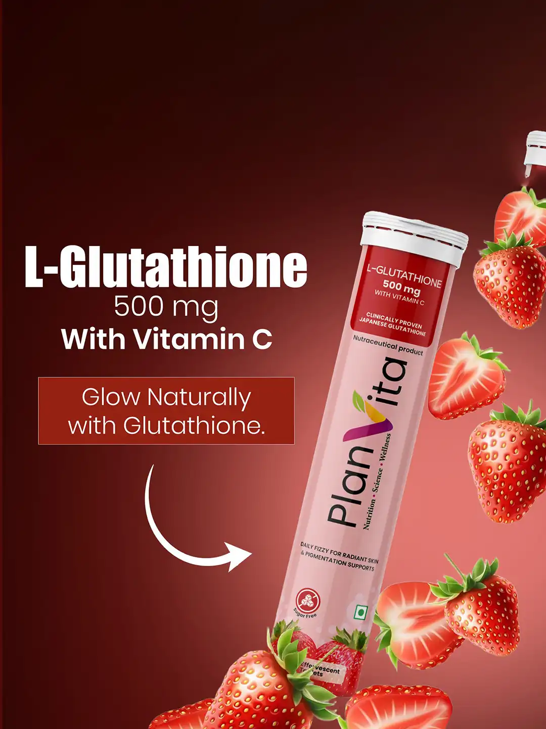 Buy PlanVita Set Of 4 Japanese Glutathione Tablets With Vitamin C- 15 Tablets Each - Skin Supplements for Unisex 34797190