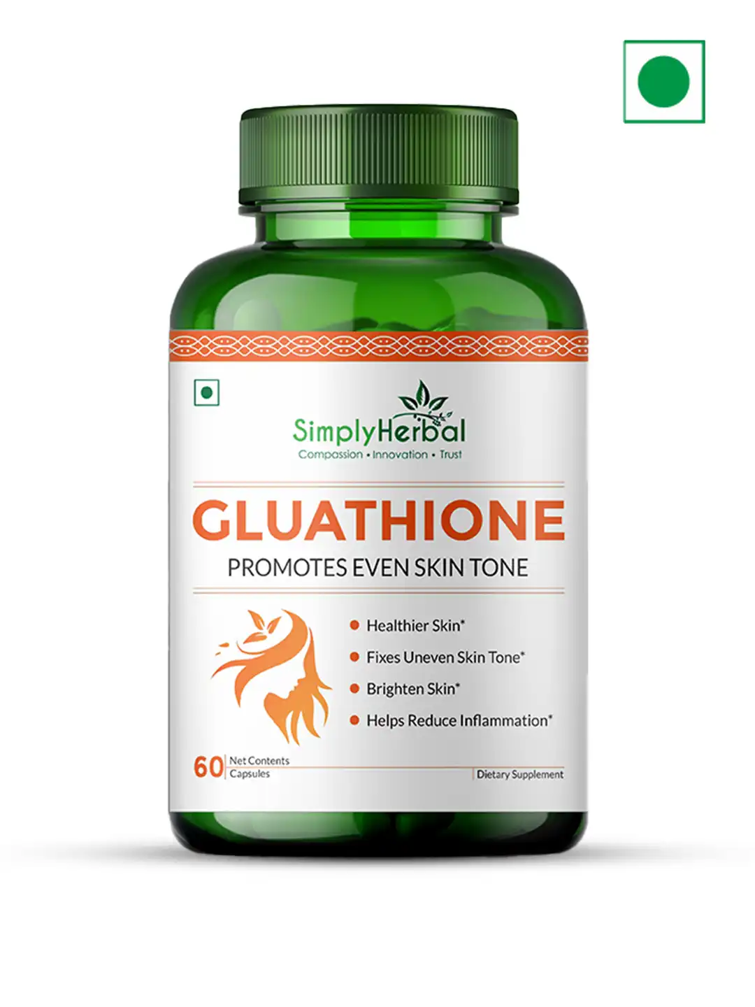 Buy Simply Herbal Glutathione Capsules For Skin Lightening & Whitening - 60  Capsules - Skin Supplements for Unisex 26657570