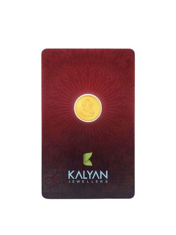Kalyan Jewellers 24K (999) Purity Lord Ganesh Gold Coin 1 Gms