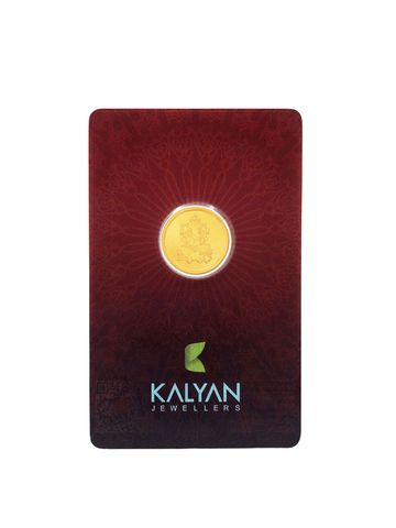 Kalyan Jewellers 24K (999) Purity Lord Ganesh Gold Coin 2 Gms