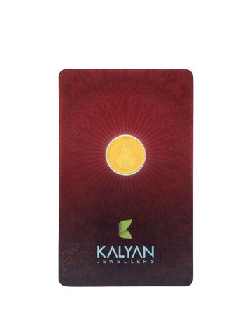 Kalyan Jewellers 24K (999) Purity Goddess Lakshmi Gold Coin 1 Gms