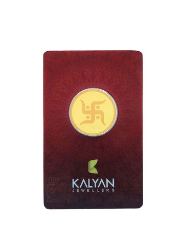 Kalyan Jewellers 24K (999) Purity Swastik Gold Coin 10 Gms