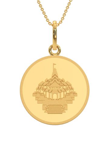 Kalyan Jewellers 24K (999) Purity Ayodhya Gold Coin Pendant 4 Gms