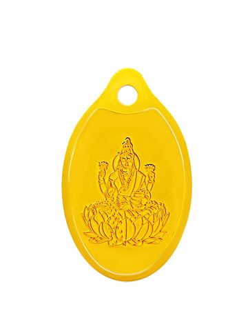 Muthoot Pappachan 24Kt 999 Gold Oval Laxmi Pendant 1 Gm