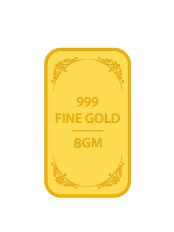 Muthoot Pappachan Swarnavarsham 24k (999) 8gm Yellow Gold Bar