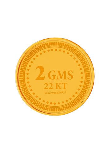 Muthoot Pappachan Hallmarked 22KT Cross Gold Coin 2 Gm
