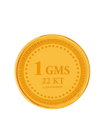 Muthoot Pappachan Hallmarked 22KT Rose Gold Coin 1 Gm
