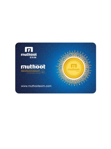 Muthoot Pappachan Swarnavarsham 24k (999) 3.5gm Yellow Gold Coin - Pack
