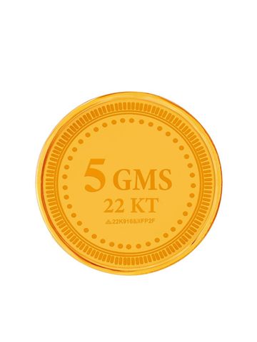 Muthoot Pappachan Hallmarked 22KT Ganesha Gold Coin 5 Gm