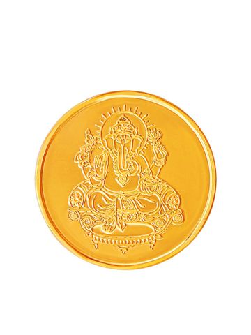 Muthoot Pappachan Hallmarked 22KT Ganesha Gold Coin 1 Gm