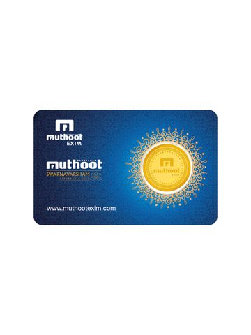 Muthoot Pappachan Swarnavarsham 24k (999) 1.5gm Yellow Gold Coin - Pack
