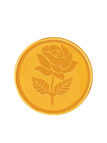 Muthoot Pappachan Hallmarked 22KT Rose Gold Coin 2 Gm