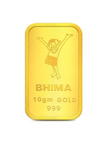 BHIMA Floral 24K 999 Purity Gold Bar 10 gram