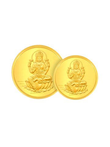 BHIMA BIS Hallmark 22K 916 Purity Lakshmi Gold Coin Combo 4g+2g