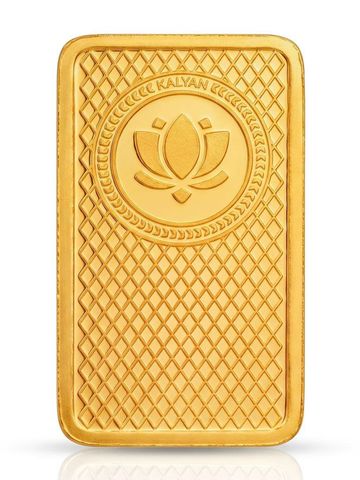 Kalyan Jewellers 24KT 999 Lotus Gold Bar Coin - 3 g