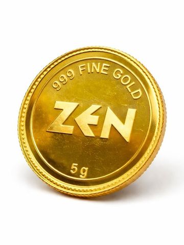 Zen Diamond India 24 KT Gold Coin- 5 gm