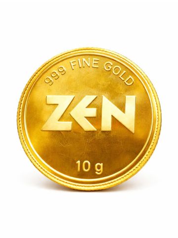 Zen Diamond India 24 KT Gold Coin- 10 gm