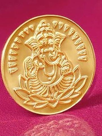 Mia by Tanishq Goddess Ganesh 24KT Gold Coin- 0.5 g