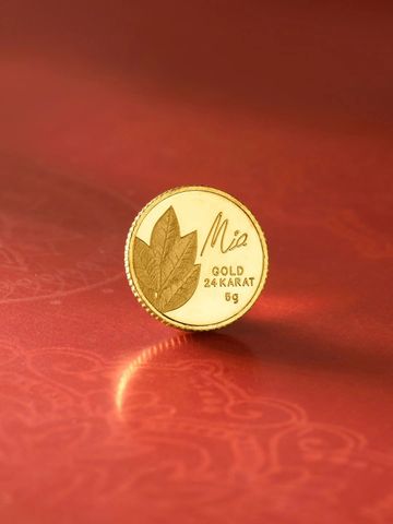 Mia by Tanishq 24k (999.9) 5gm Gayatri Mantra Yellow Gold Coin