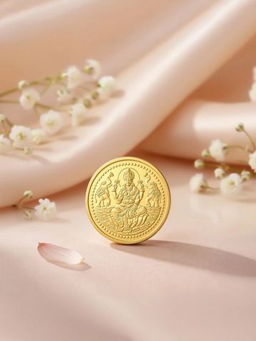 Malabar Gold & Diamonds 24KT 999 Purity Laxmi Gold Coin - 1 g
