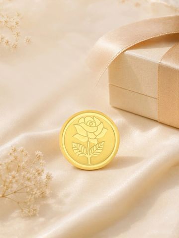 Malabar Gold & Diamonds 24KT 999 Purity Rose Gold Coin - 1 g