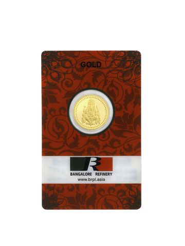 BANGALORE REFINERY 24KT 999 Purity Lord Ganesh Gold Coin- 5 g