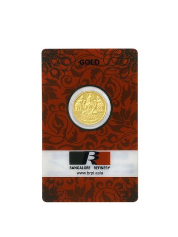 BANGALORE REFINERY 24KT 999 Purity Goddess Lakshmi Gold Coin- 5 g