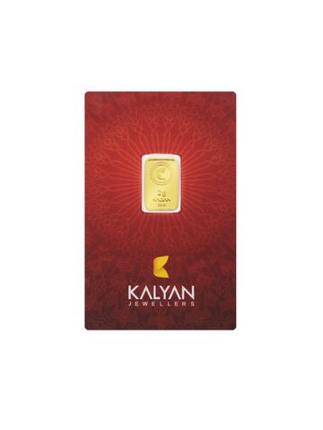 Kalyan Jewellers 24KT 999 Purity Lotus Gold Bar Coin - 2 g
