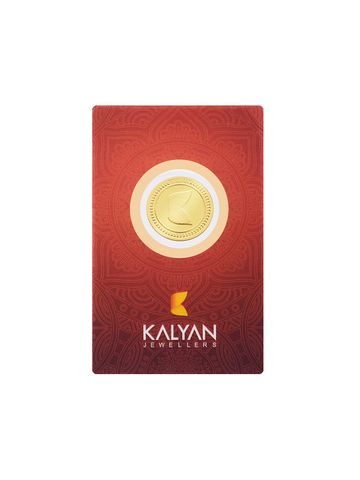 Kalyan Jewellers 22K 916 Purity Round Shaped Gold Coin - 5gm