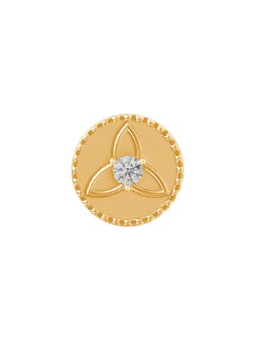 Divine Solitaires 0.10ct Diamond Studded 22kt Gold Coin 1gm | EF Color |