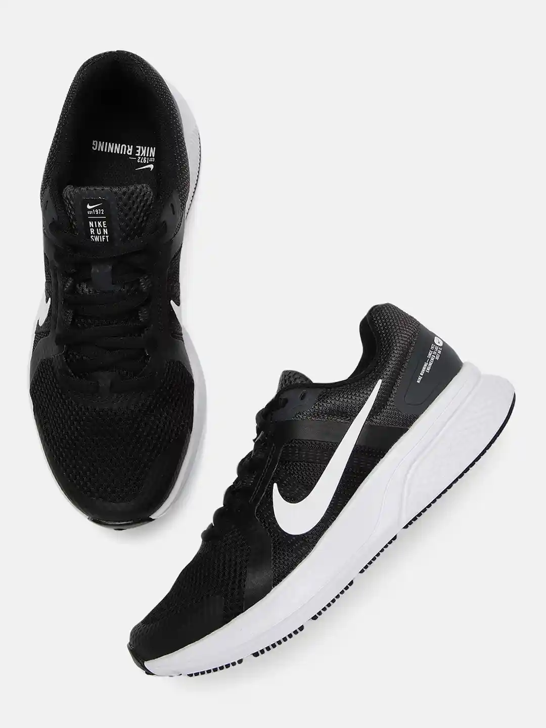Buy Nike Women Black White Run Swift Running Shoes Sports
