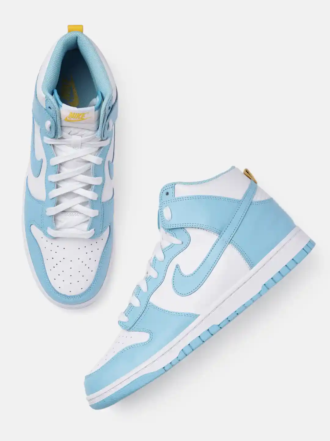 Buy Nike Men Blue White Dunk Retro Leather Sneakers Casual - Main Image