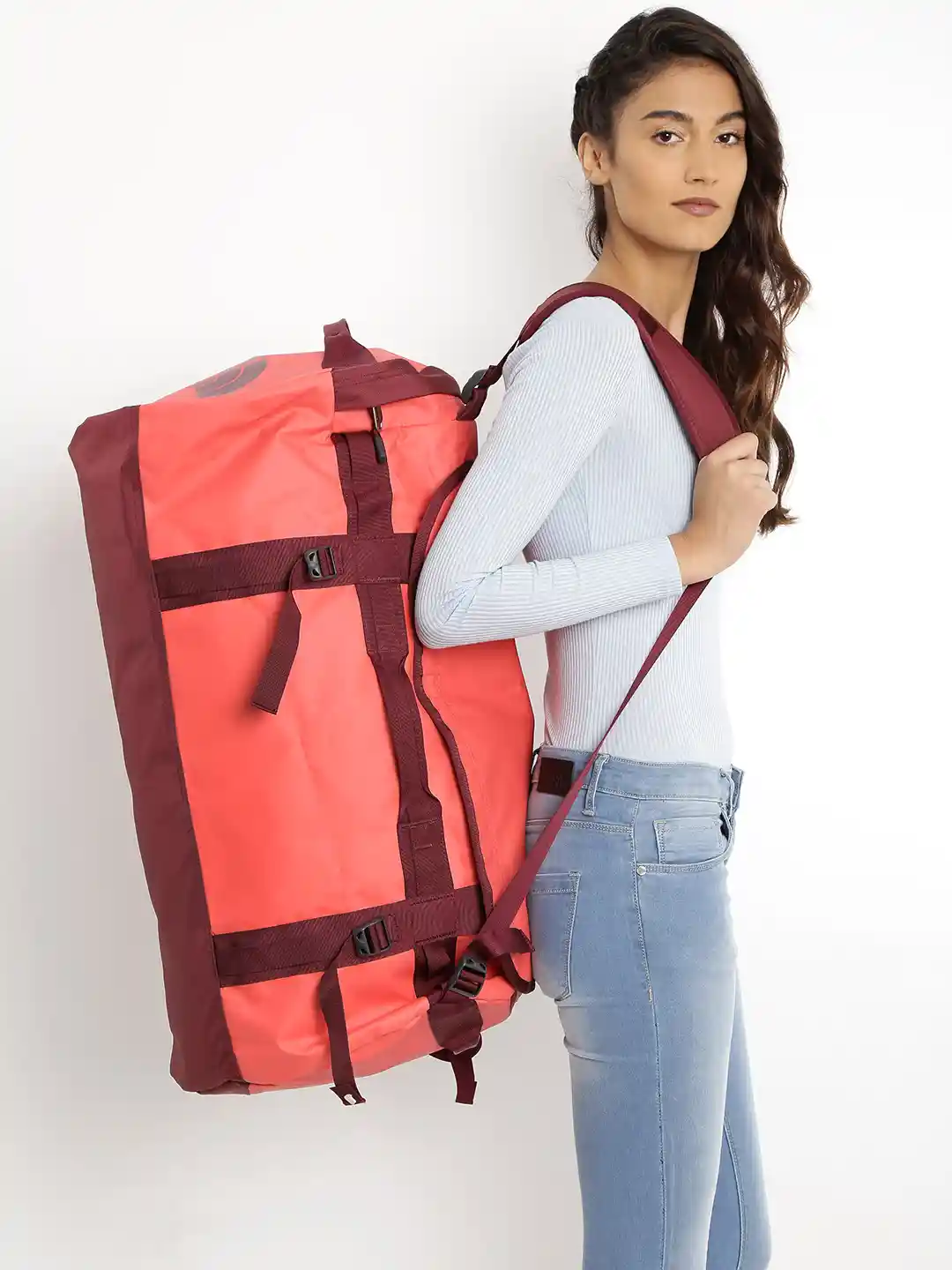 Buy The North Face Unisex Coral Orange BASE CAMP Large Duffel Bag