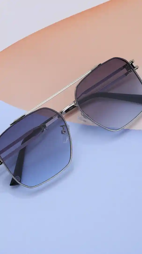 Buy Carlton London Black Toned with Blue Polarised Lens Aviator