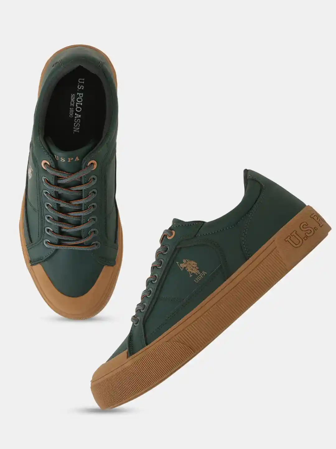 Buy Polo Men Round Toe PU Sneakers Casual Shoes for