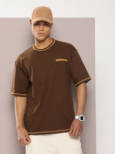 Kook N Keech Drop-Shoulder Sleeves Oversized Pure Cotton T-shirt