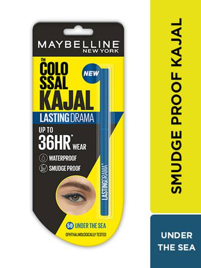 New York Colossal Lasting drama Kajal, 10 Midnight Black | 36H Wear, Waterproof, Smudge Proof Kajal