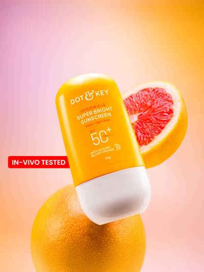 DOT & KEY Vitamin C+E Super Bright Sunscreen In-Vivo Tested SPF 50+ PA++++ Boosts Glow 30g