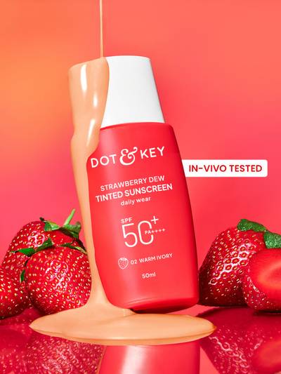 DOT & KEY Strawberry Dew Tinted Sunscreen In-Vivo Tested SPF 50+ PA++++ 50ml Warm Ivory 02
