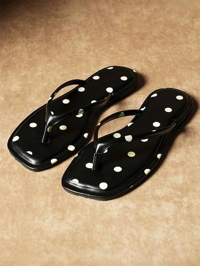 Annistons Black Polka Flats for Women