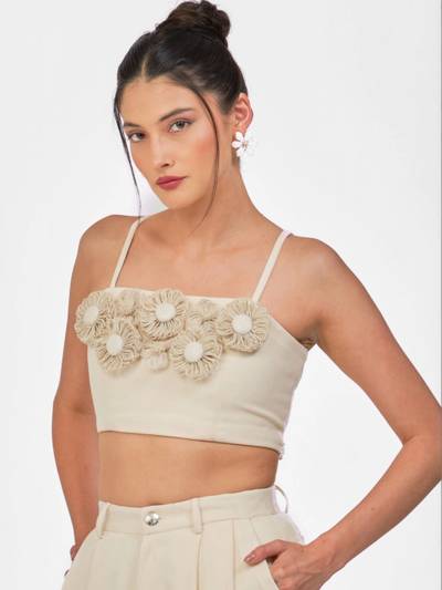 SIROY Applique Bralette Crop Top